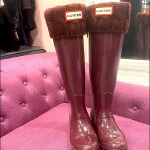 Beautiful Plum Hunter Boots